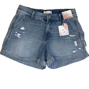 Happily Grey Women's Cut-Off Distressed Denim Shorts Blue Size 3